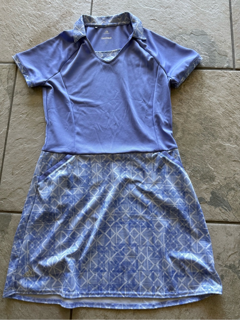 adidas Lilac Geometric Print Golf Dress
